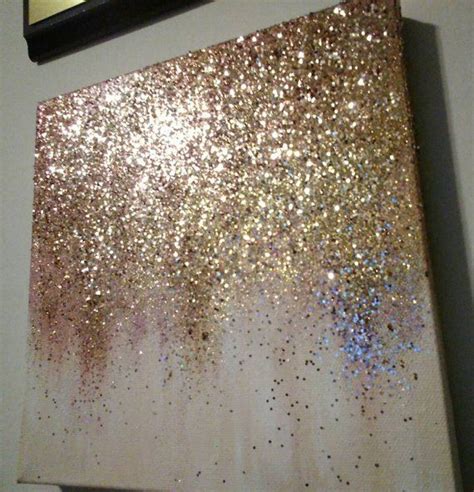 Oro Hecho A Mano Resumen Brillo Pintura Custom Moderno Chic Etsy En