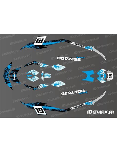 Kit D Coration Medium Spark Splash Bleu Pour Seadoo Spark Idgrafix