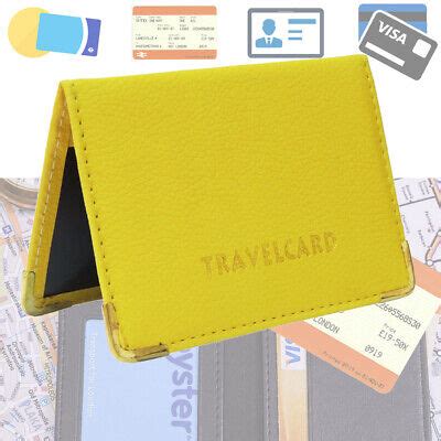 Travel Card Bus Pass Rail Card Holder Oyster Card Holder Slim Leather ...