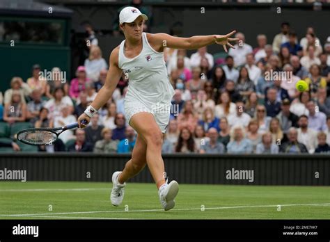 Australias Ashleigh Barty Plays A Return To Compatriot Ajla