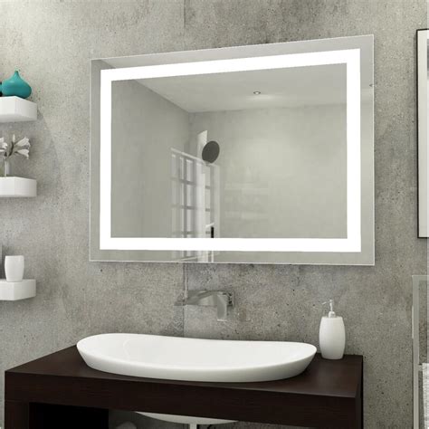 Jinghu Frameless Bathroom Led Mirror Sandblast Designer Art Mirror With