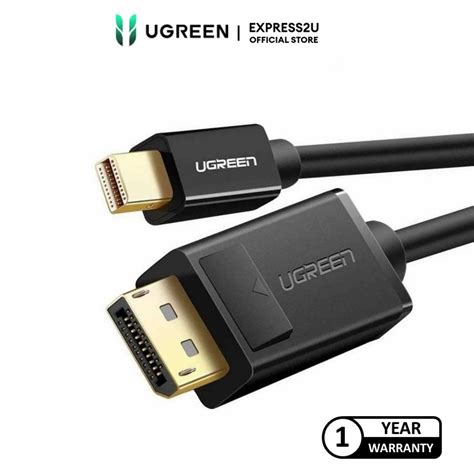 Ugreen Mini Dp Male To Dp Male Cable M K Hz Black Shopee Malaysia