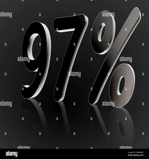 97 97 Percent As A 3d Illustration 3d Rendering Stock Photo Alamy