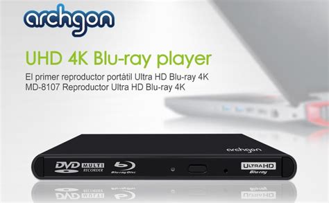 Archgon Style Uhd K Ultra Hd Bd Reproductor Player Externo Lectores