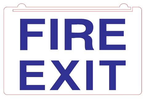 3D Engraved Custom Made Acrylic LED Fire Exit Sign