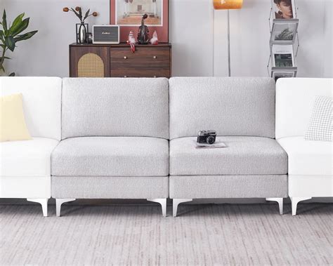 PAPAJET Sectional Sofa, Double Middle Seats- Modular Sectional Couches, Convertible Sectional ...