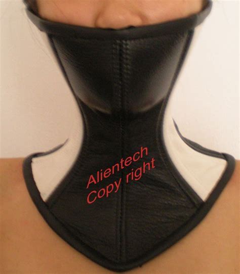 Real Leather Over Mouth Neck Corset Posture Collar Xl Posture Collar