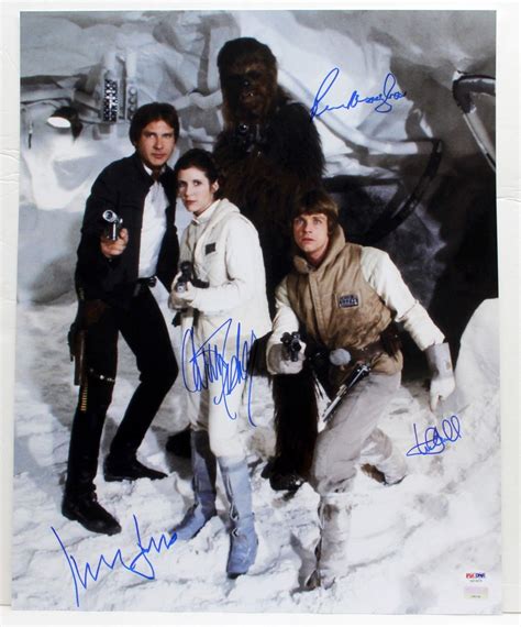 Lot Detail Star Wars Cast Signed 16 X 20 Photo W Ford Hamill