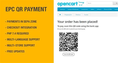 Opencart Payment By Epc Qr Code Sepa