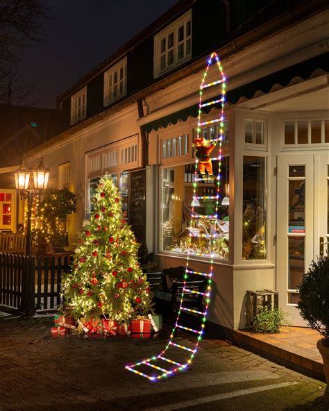 Toodour Christmas Decorations Lights 10ft LED Ladder Lights With Santa