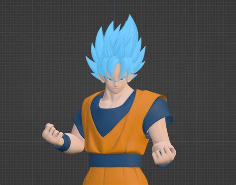 Goku Super Saiyan Dragonball Z 3d Model Rigged Cgtrader