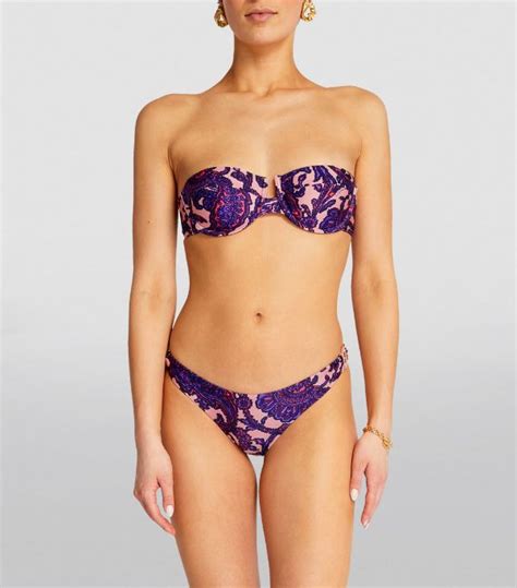 Womens ZIMMERMANN Purple Tiggy Scoop Bikini Bottoms Harrods UK