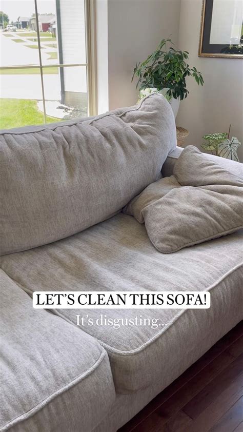 Lets Clean This Sofa Remove Cushions Wash And Dry Sprinkle With