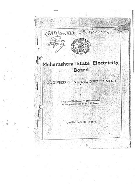 codified genral order