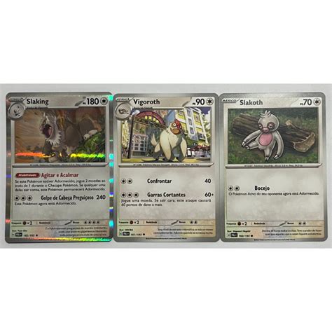 Cartas Pokémon Slaking Vigoroth Slakoth Shopee Brasil