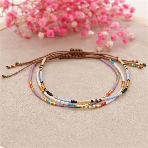 Go2Boho Pulsera De Cuentas Miyuki Para Mujer Brazalete Con Cuentas