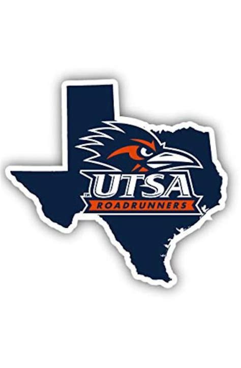 Utsa Road Runners Inch State Shape Vinyl Decal Sticker Etsy