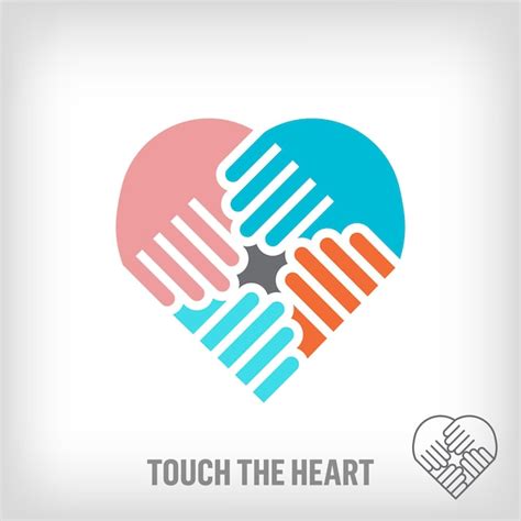 Premium Vector Creative Heart Shaking Hands Logo Uniquely Designed Color Transitions Health