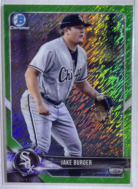 Bowman Chrome Prospects Green Shimmer Refractor Bcp Jake