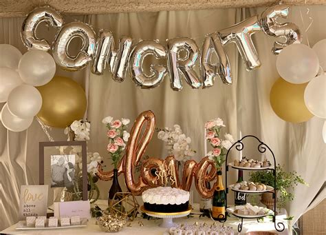 Engagement Party Table Decor