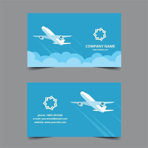 Premium Vector Travel Agency Business Card Isolated Background