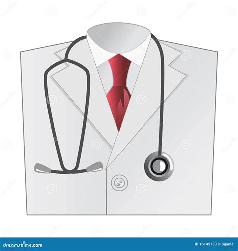 Medical Doctor White Coat Vector Stock Vector Illustration Of Doctor