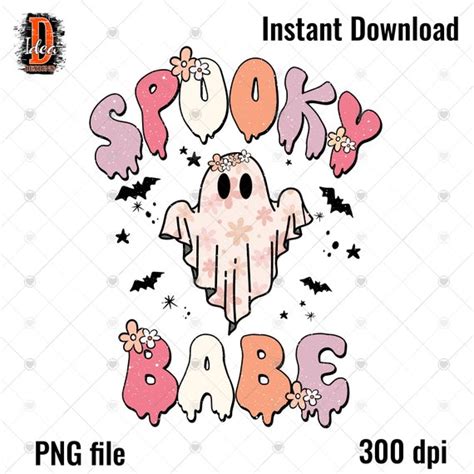 Spooky Babe Png Halloween Sublimation Digital PNG Happy Etsy