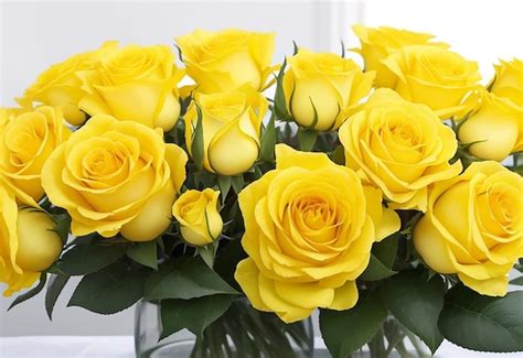 Premium AI Image | Yellow Rose Bouquet