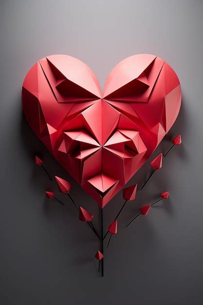 Premium AI Image | valentine day concept origami