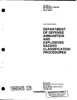 Fillable Online Department Of Defense Ammunition And Explosives Hazard