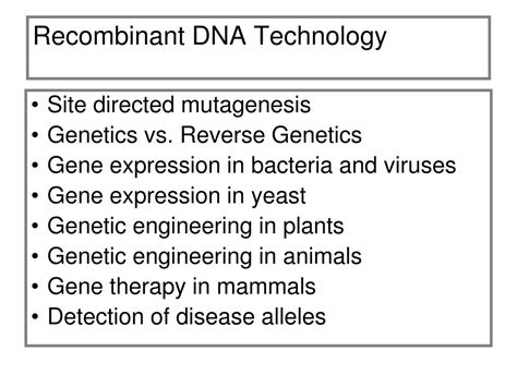 Ppt Recombinant Dna Technology Powerpoint Presentation Free Download Id 3277527