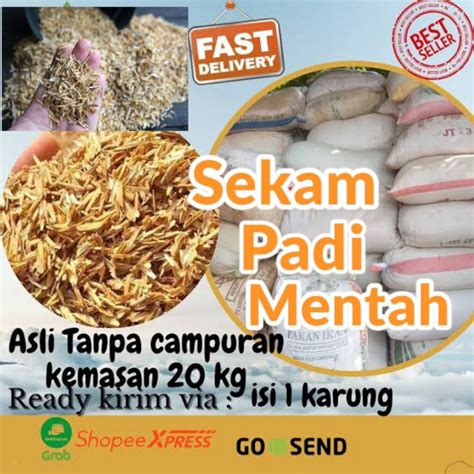 jual sekam mentah padi karunganbal   kg shopee indonesia