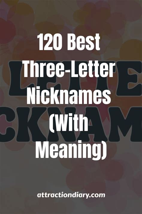 Best Three Letter Nicknames With Meaning In Nicknames For