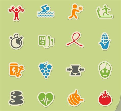 Premium Vector Healthy Lifestyle Icon Set