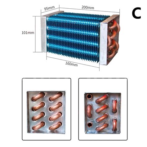 Copper Tube Aluminum Fin Evaporator Condenser Refrigerator Freezer