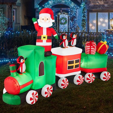 The Holiday Aisle® 8.5 X 5Ft Lighted Inflatable Christmas Train ...