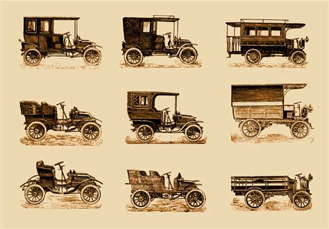 Vector illustration of set of vintage cars 11061013 Vector Art at Vecteezy