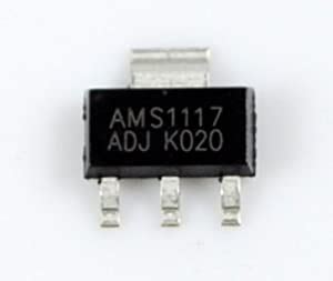 Kit 100 peças Circuito Integrado AMS1117 ADJ SMD SOT 223 Circuitos