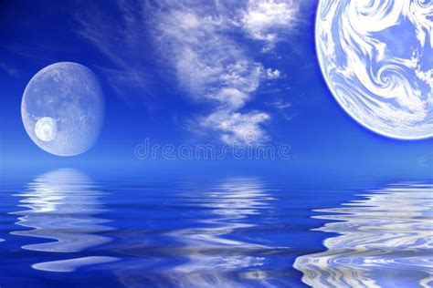 Planets / worlds water stock illustration. Illustration of beauty ...