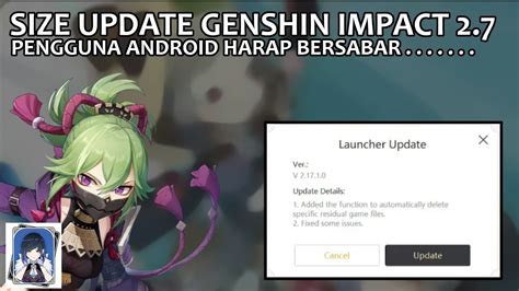 Size Update Pra Unduh Genshin Impact 27 Pc Youtube