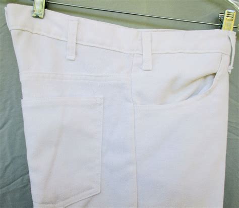 Vintage Levi S 1970 S Big E Sta Prest White Flare Pan Gem