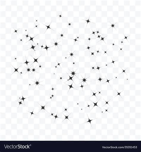 Sparkling stars on sky icon transparent Royalty Free Vector