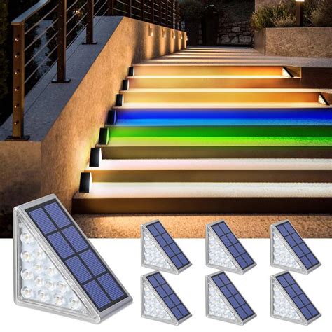 Luz Led Solar Para Exteriores L Mpara De Paso Con Dise O De Lente