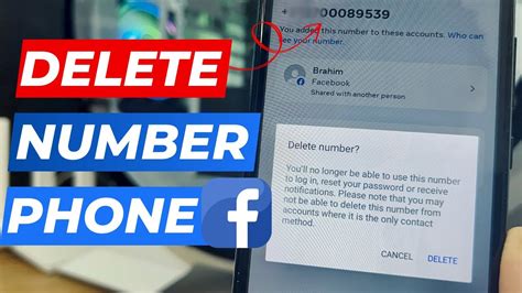 How To Delete Phone Number From Facebook Remove Number Fb YouTube