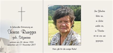 Teresa Rungger Aus St Lorenzen Trauerhilfe It Das S Dtiroler