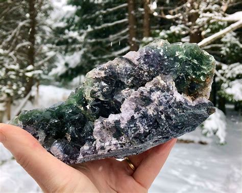 2.41 lb Green Blue Fluorite Crystal Cluster Mineral Display Specimen