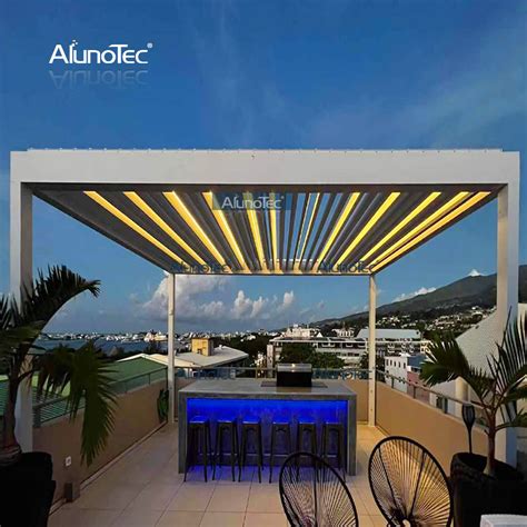 Alunotec Pergola Lectrique Ext Rieure En Aluminium Avec Syst Me De