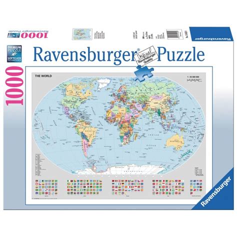 Puzzle Ravensburger P Mappa Del Mondo Politico Kubekings It