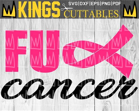 Fuck Cancer SVG Breast Cancer SVG Breast Cancer Awareness Etsy Ireland