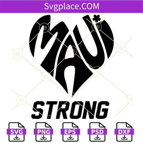 Maui Strong Svg Pray For Maui Svg Hawaii Maui Strong Svg My Heart Is